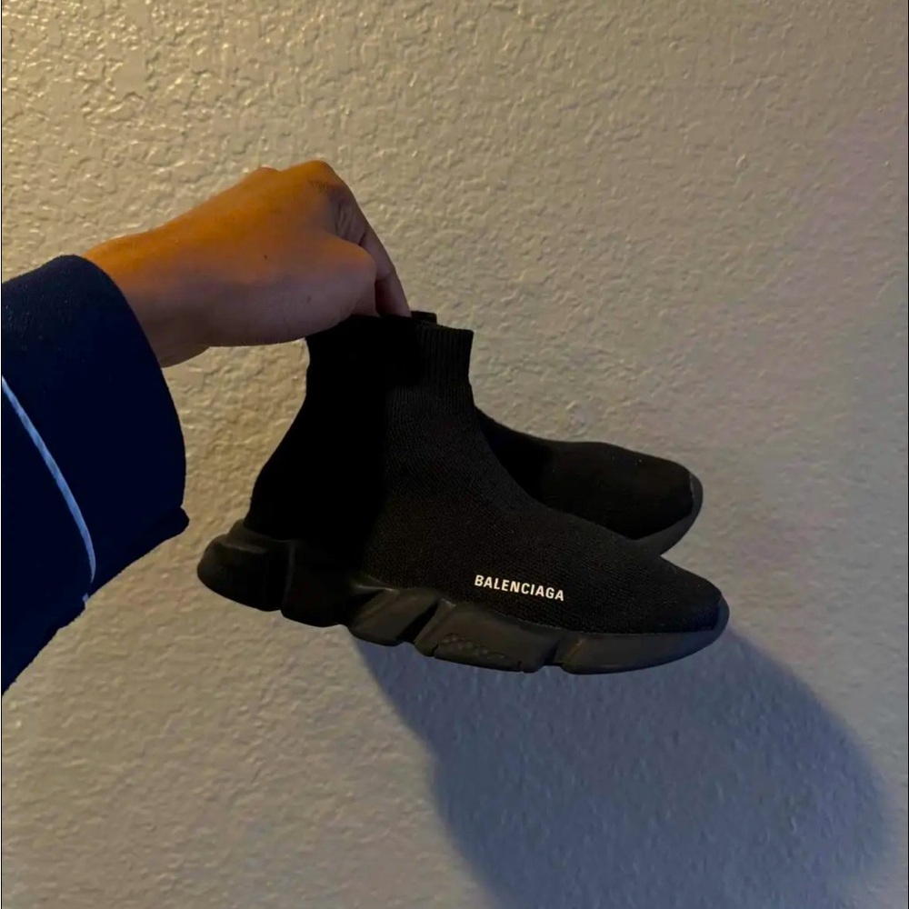 Kids speed recycled knit Balenciaga sneakers